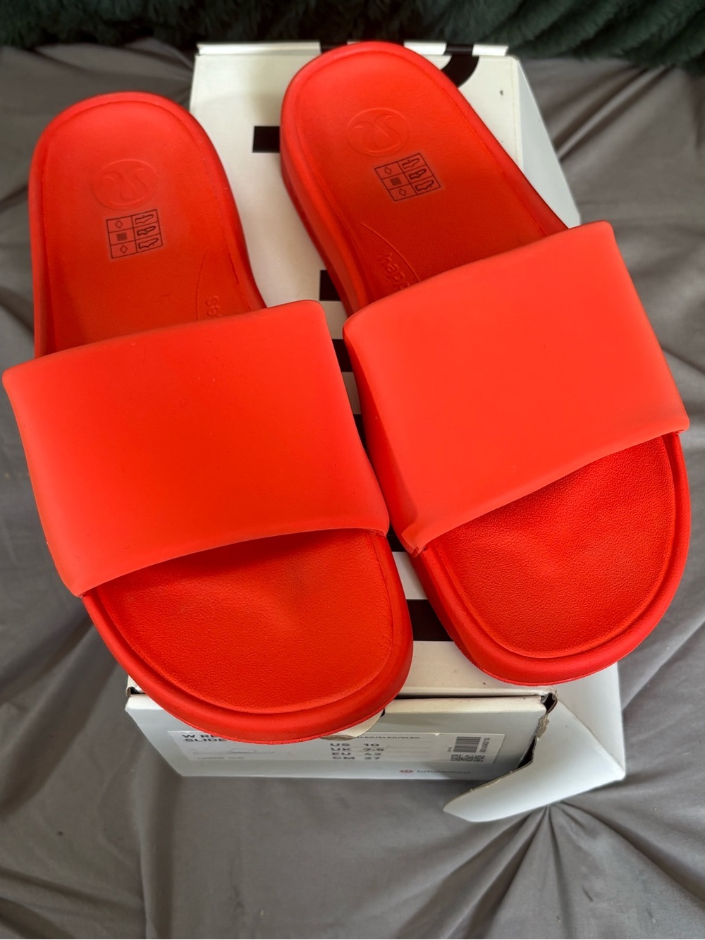 lululemon athletica Red Slide Sandals